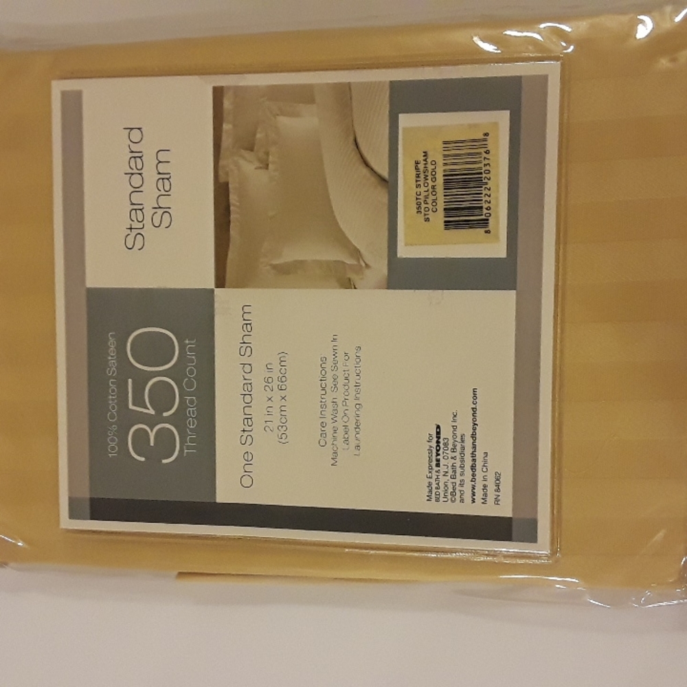 Bed, Bath, & Beyond .. Gold..Standard Sham.. 21"x26"